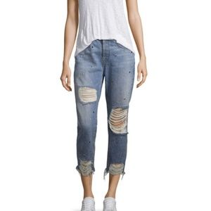 7FAM CROPPED Boyfriend Jeans 32